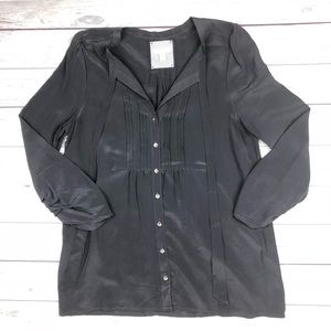 Anthropologie Odille 100% Silk Portfolio Blouse